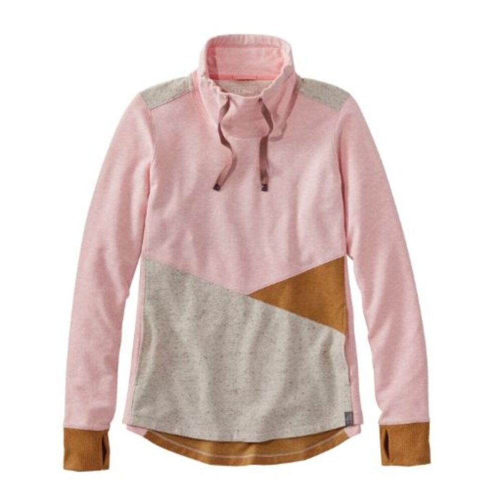 L.L.Bean Cozy Mixed-Knit Pullover, Colorblock (sold-out color!)
